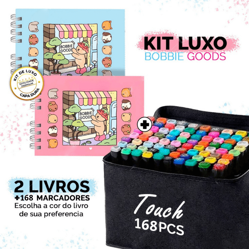 Kit Livros Bobbie Goods + Canetas Touch